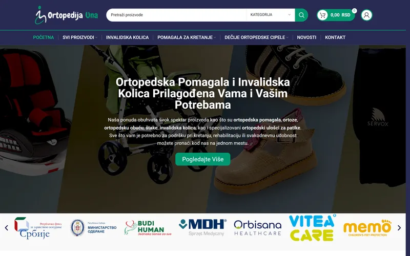 Ortopedija Una, orthopedic aids store with Google Ads campaigns